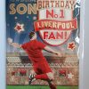 Liverpool No1 Fan Birthday Card for Son