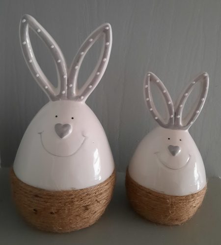 Ceramic Rabbit Egg (13.5cm)  Home Decor Easter Nursery Spring - Image 2