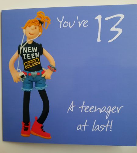 Age 13 Birthday Card Female - 13th birthday card