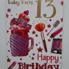 Age 13 Birthday Card Female Teenager