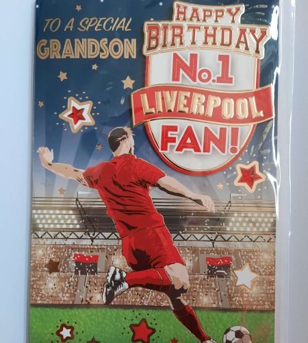 Liverpool No1 Fan Birthday Card for Grandson
