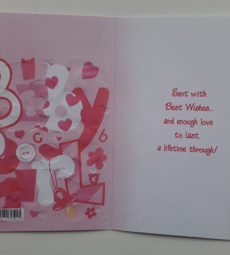 Congratulations Baby Girl Greeting Card - Image 2
