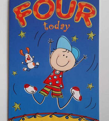 Age 4 Birthday Card Male