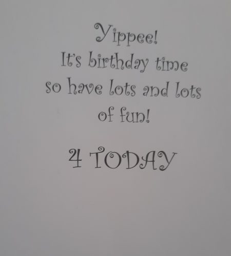 Age 4 Birthday Card Male - Image 2