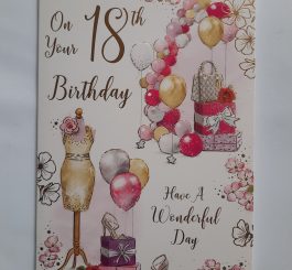 Age18 Birthday Card Female - 18th birthday card