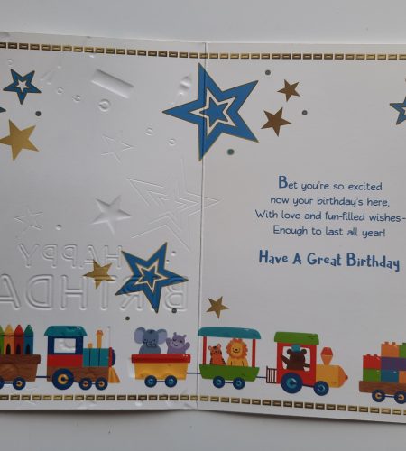 Age 1 Birthday Card Male - Image 2