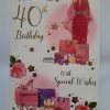 Age 40 Birthday Card Female - 40th Birthday card