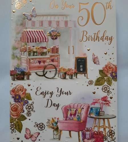 Age 50 Birthday Card Female - 50th Birthday card