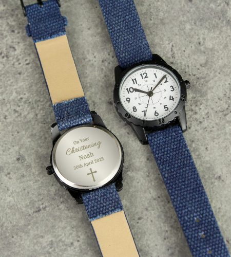 Personalised Holy Communion/Christening Blue Watch - Image 2