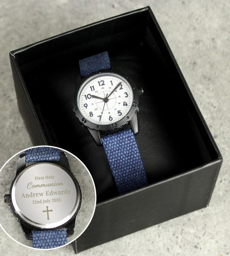 Personalised Holy Communion/Christening Blue Watch - Image 3