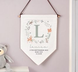 Personalised New Baby Wall Art Banner