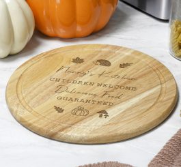 Personalised Autumn Wooden Chopping board