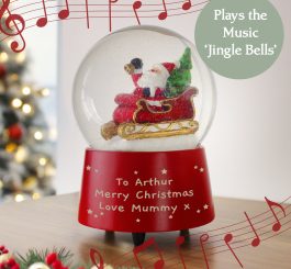 Personalised Message Musical Santa Globe