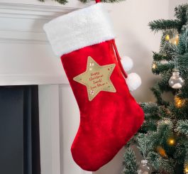 Personalised Christmas Red Stocking