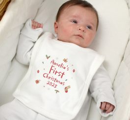 Personalised First Christmas Bib