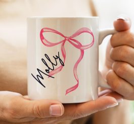 Personalised Bow Mug