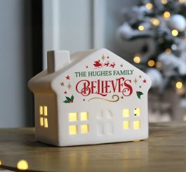 Personalised Believe in Christmas LED House