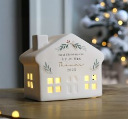 Personalised Christmas Foliage LED House