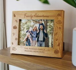 Personalised Autumn 6 x 4 Wooden Photo Frame