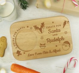 Personalised Treats for Santa Coaster Tray