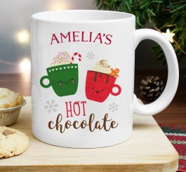 Personalised Cute Christmas Hot Chocolate Mug