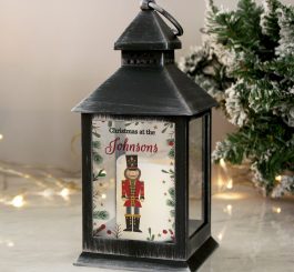 Personalised Christmas Nutcracker Black Lantern