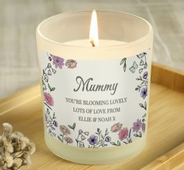 Personalised Wild Flowers Candle Jar