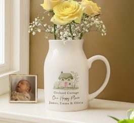 Personalised Country Cottage Jug Vase