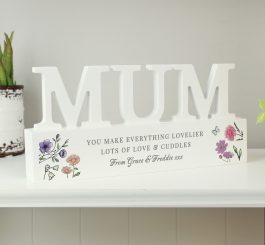 Personalised Wild Flowers Mum Ornament