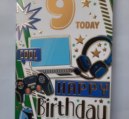 Age 9 Birthday Card Male - 9th birthday card