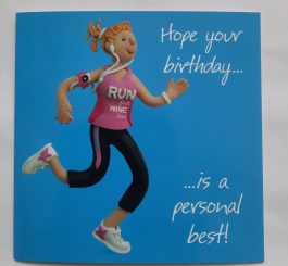 Birthday Card Female Funny Humour It's a Personal best running theme