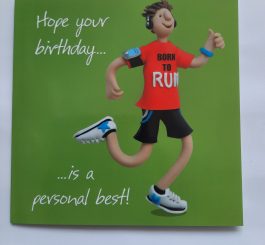 Birthday Card Male Funny Humour It's a Personal best running theme