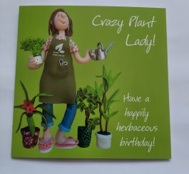 Birthday Card Female Funny Humour Crazy Plant Lady