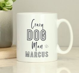 Personalised Crazy Dog Man Mug