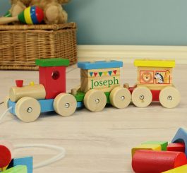 Personalised Circus Wooden Toy Train