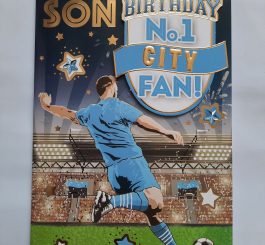 City No1 Fan Birthday Card For Son