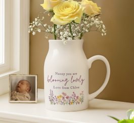 Personalised Wild Flowers Jug Vase